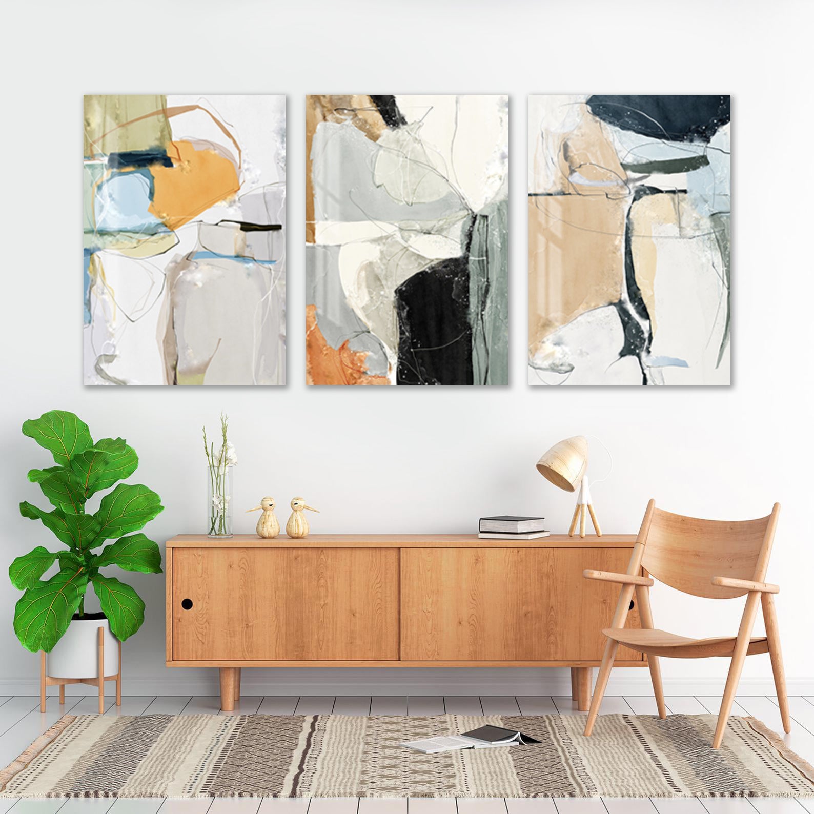 Ready-To-Hang Wall Art  Abstract Toronto – Gold Furnish